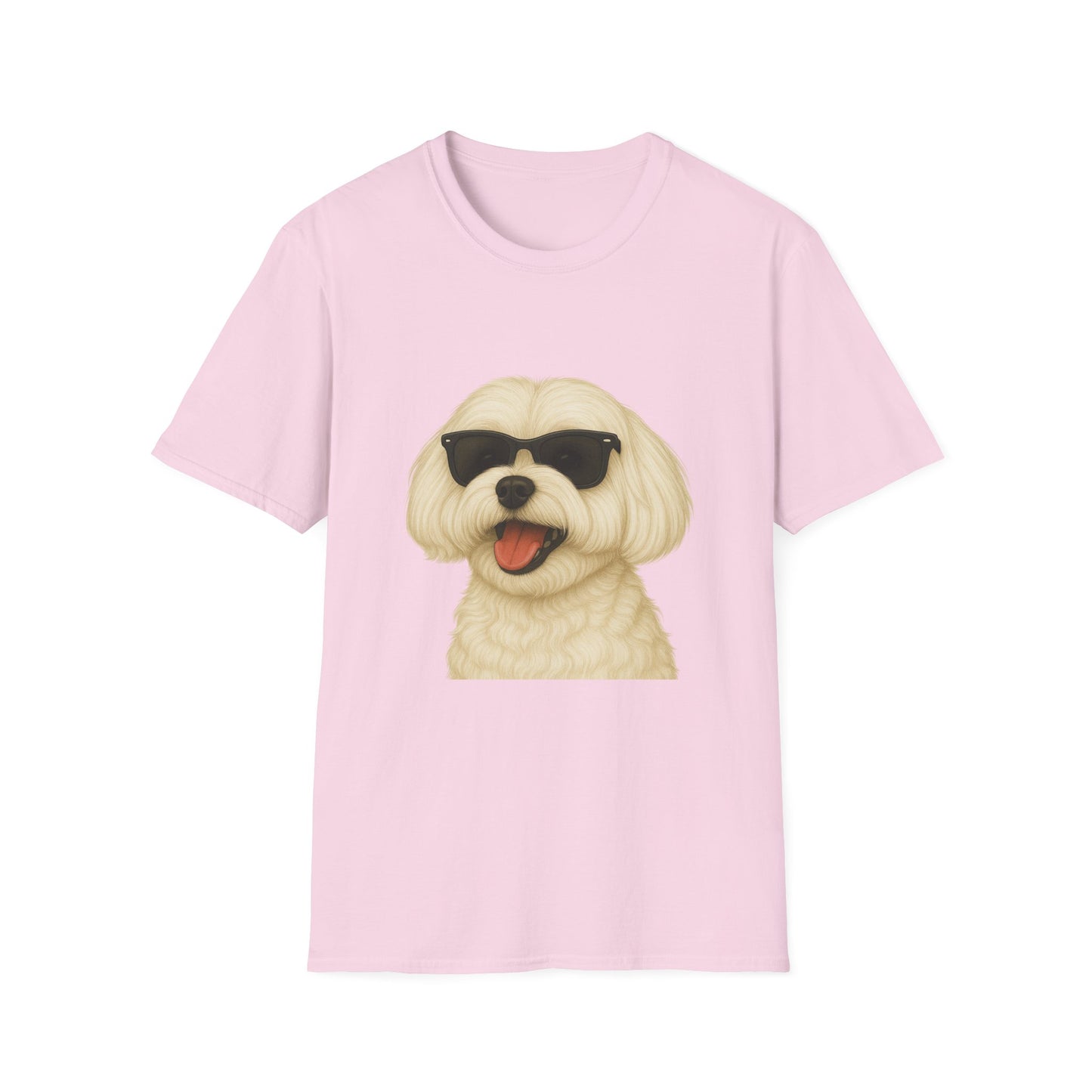 Maltese Wearing Sunglasses - Adult T-Shirt