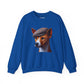 Basenji Wearing Tweed Flat Cap - Adult Crewneck Sweatshirt - Too Cute Pets