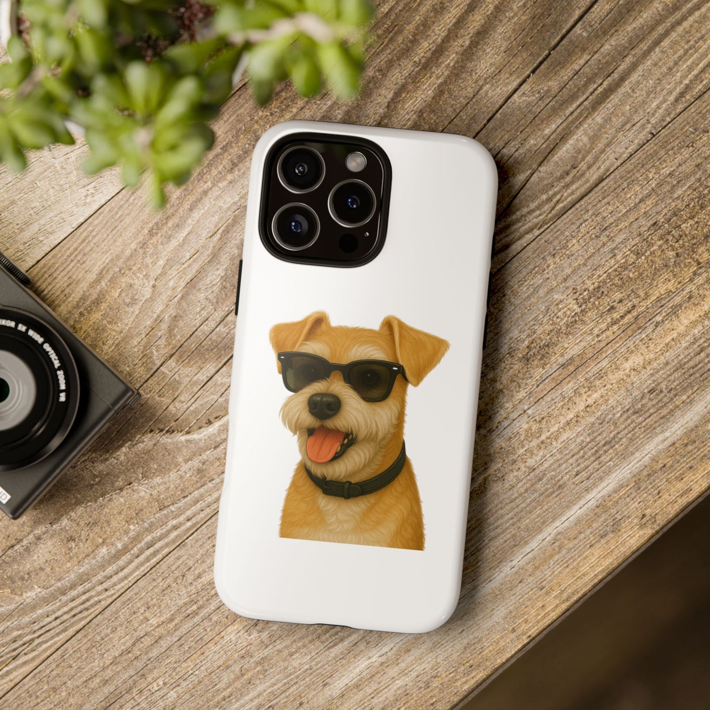 Miniature Schnauzer Wearing Sunglasses - Tough Phone Case