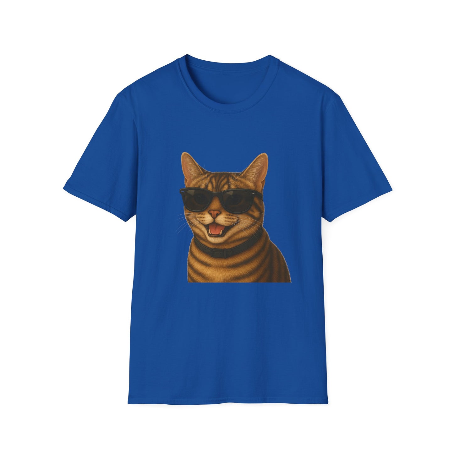 Tabby Cat Wearing Sunglasses - Adult T-Shirt