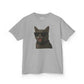 Gray Domestic Shorthaired Cat Wearing Sunglasses Kids Tee