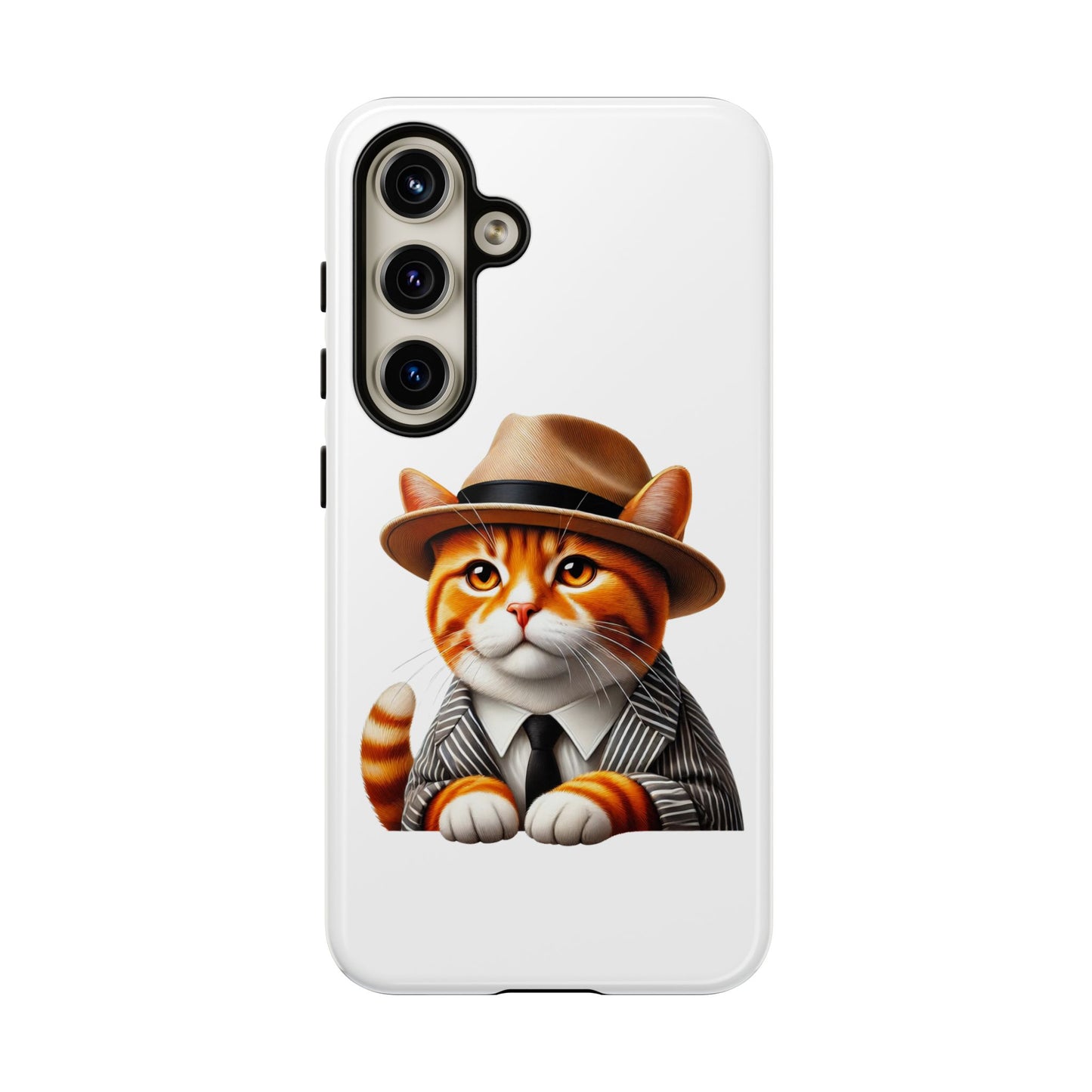Tabby Cat Wearing a Fedora - Tough Phone Case