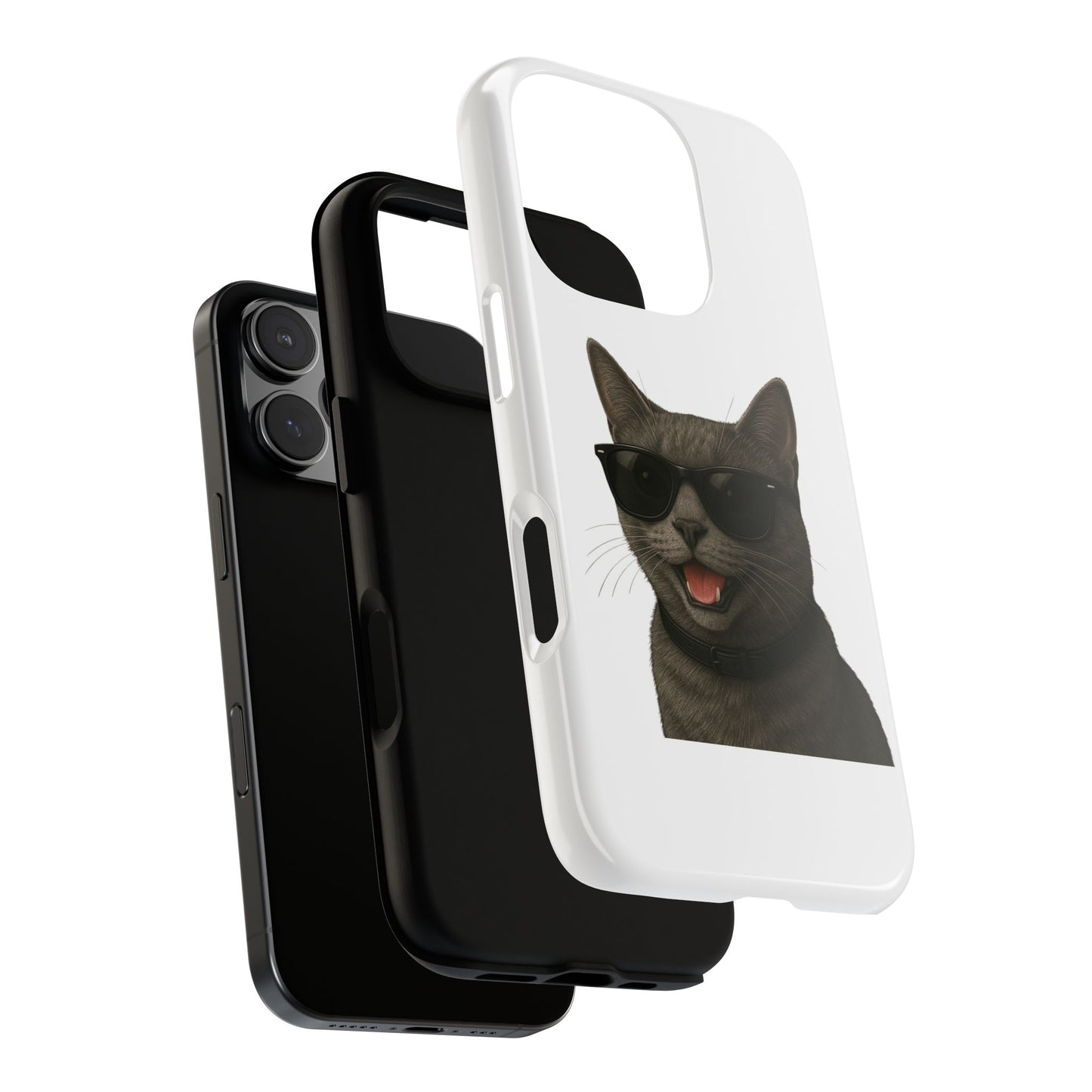 Gray Cat Wearing Sunglasses - Tough Phone Case