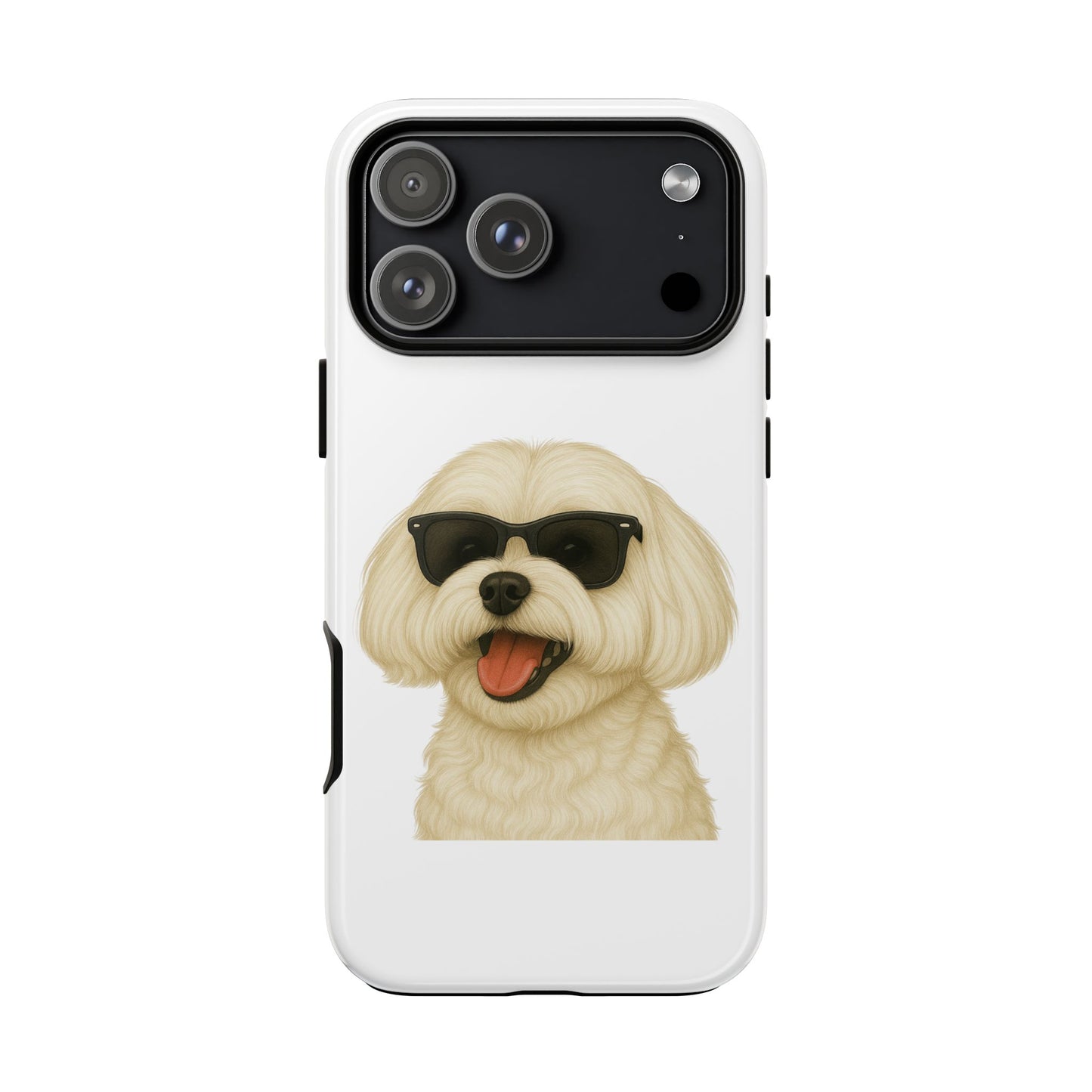 Maltese Wearing Sunglasses - Tough Phone Case