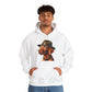 Dashing Vizsla Wearing Campaign Hat - Adult Hoodie - Too Cute Pets