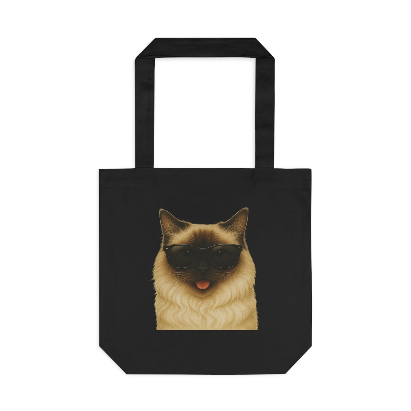 Ragdoll Cat Wearing Sunglasses Cotton Tote Bag
