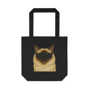 Ragdoll Cat Wearing Sunglasses Cotton Tote Bag