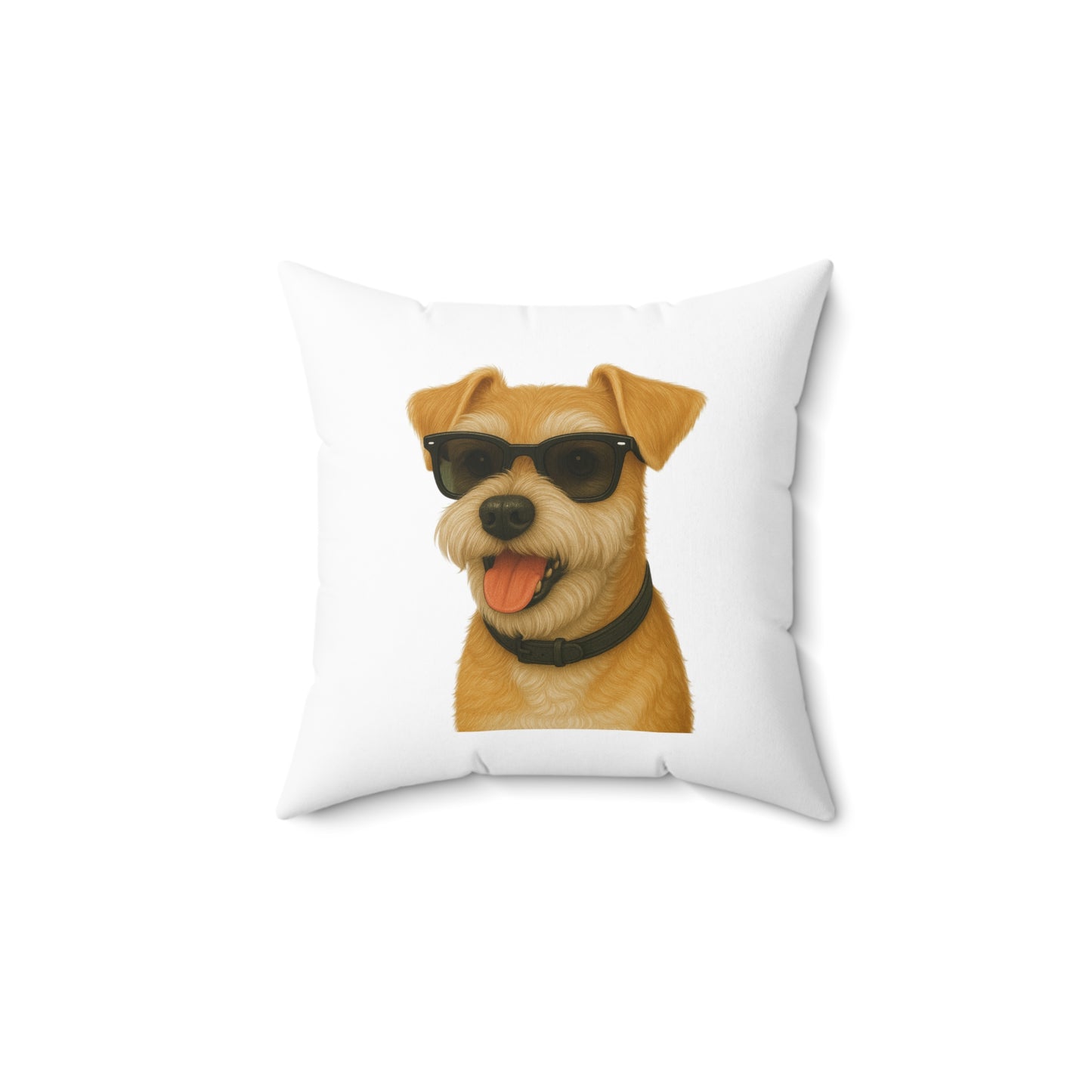 Miniature Schnauzer Wearing Sunglasses - Throw Pillow