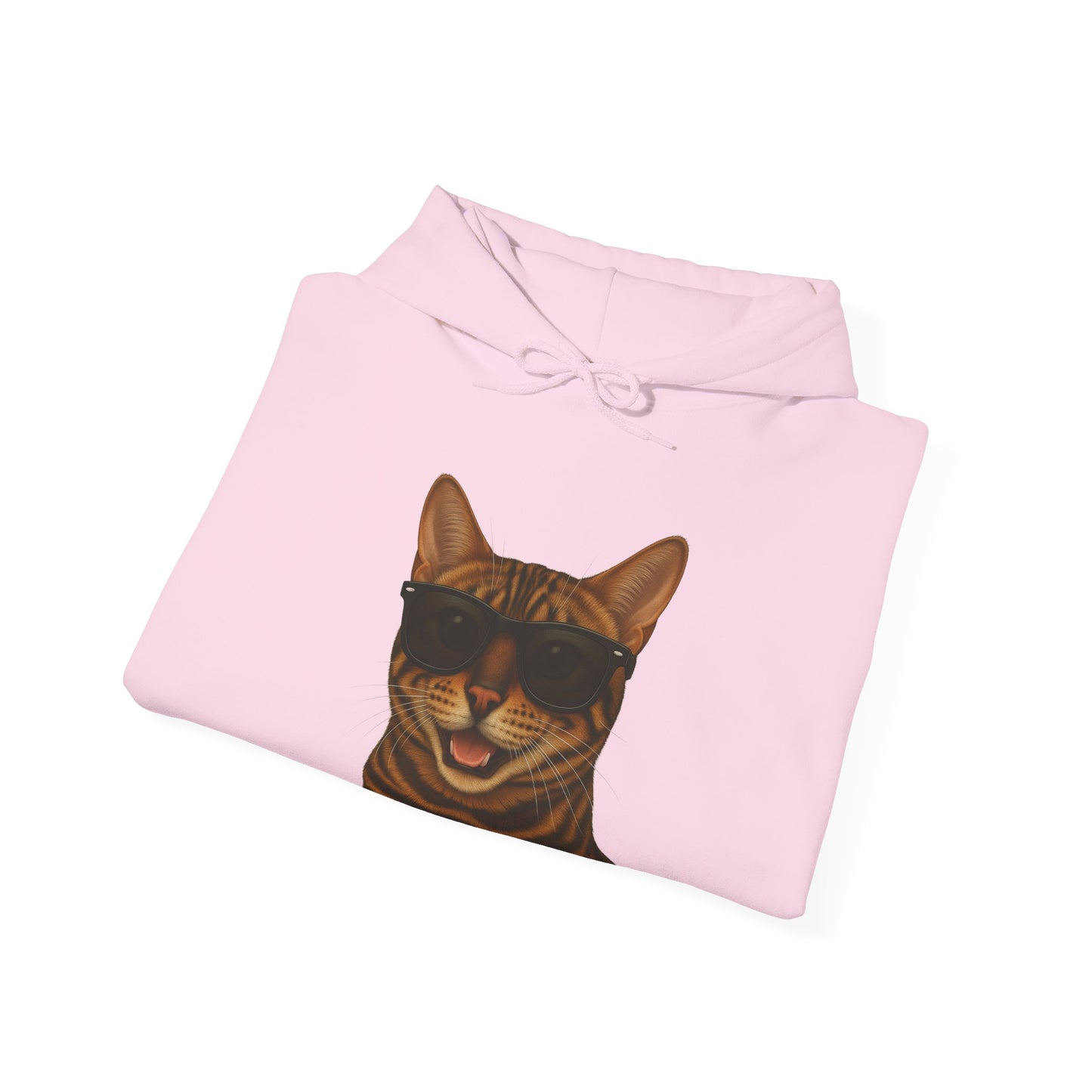 Bengal Cat Wearing Sunglasses - Adult Hoodie