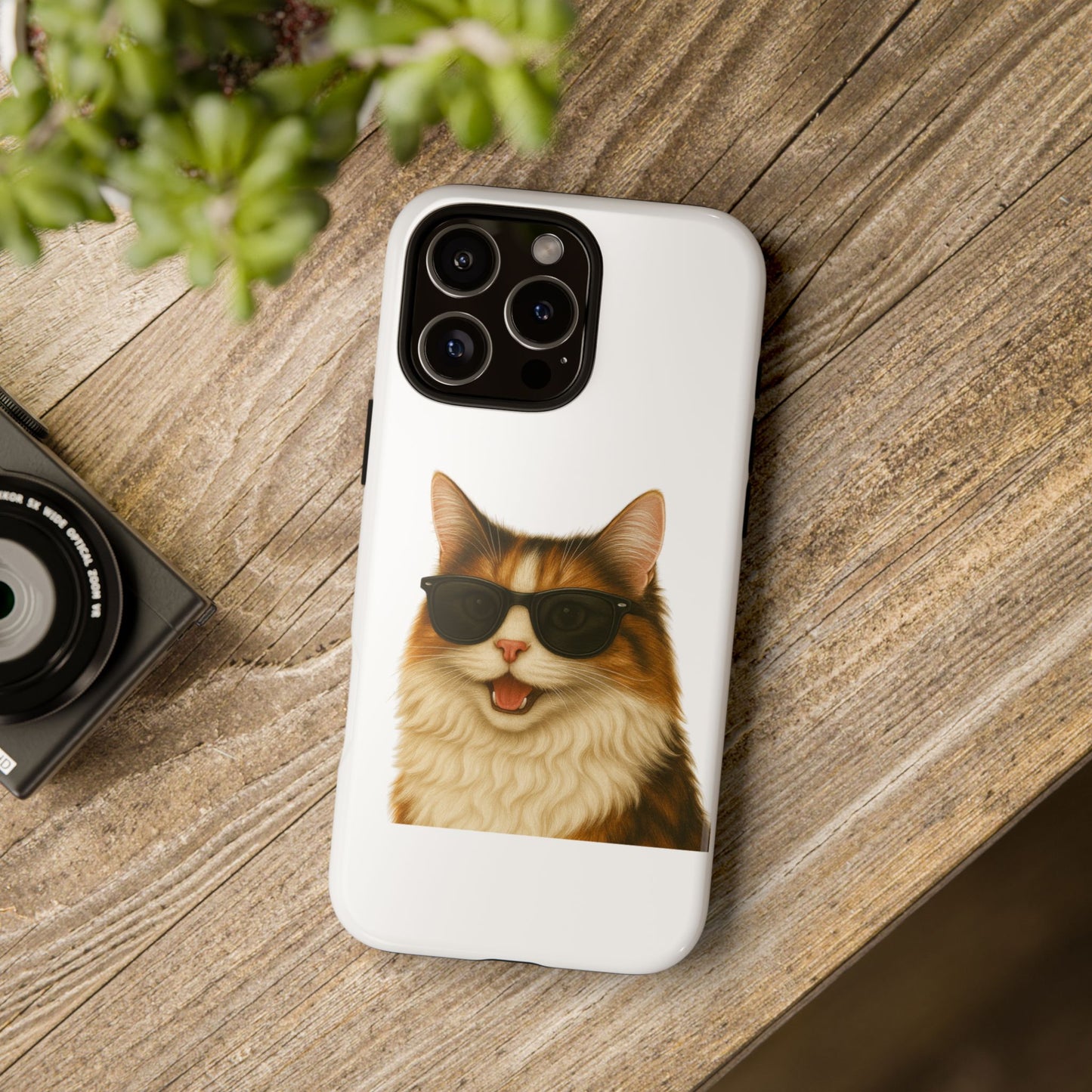Calico Cat Wearing Sunglasses - Tough Phone Case