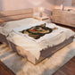 Siberian Husky Wearing Sunglasses - Sherpa Blanket