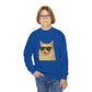 Cream Longhair Cat Wearing Sunglasses - Youth Crewneck Sweatshirt