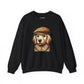 Golden Retriever In Newsboy Hat - Adult Crewneck Sweatshirt - Too Cute Pets