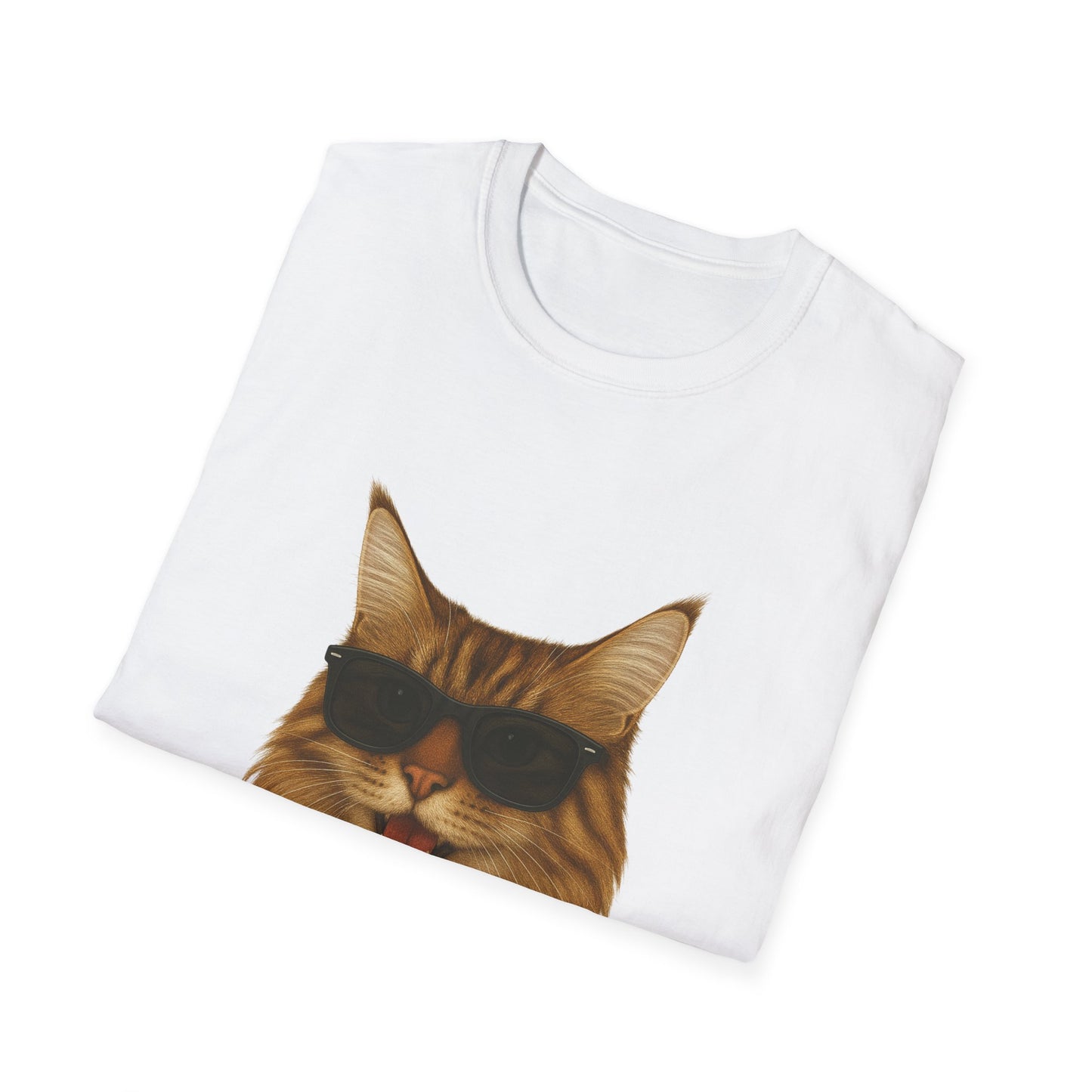 Maine Coon Wearing Sunglasses - Adult T-Shirt