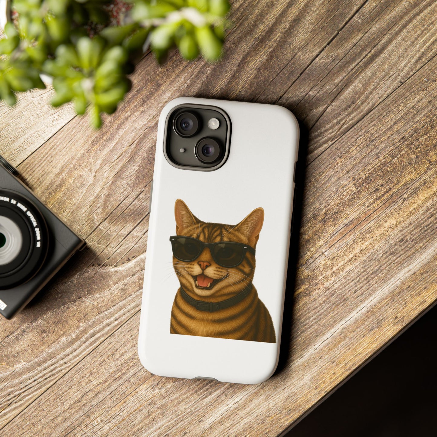 Tabby Cat Wearing Sunglasses - Tough Phone Case