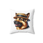 German Shepherd Wearing a Boater Hat - Throw Pillow