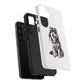 Husky Wearing a Fur Hunter Hat - Tough Phone Case