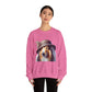 Collie Wearing Cloche Hat - Adult Crewneck Sweatshirt - Too Cute Pets