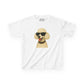 White Poodle Wearing Sunglasses - Kids Tee