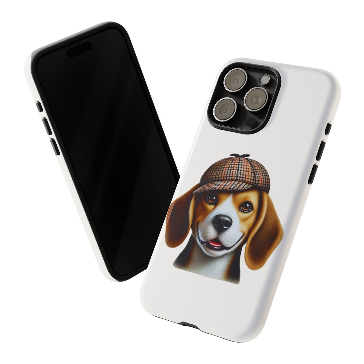 Beagle Wearing a Deerstalker Hat - Tough Phone Case
