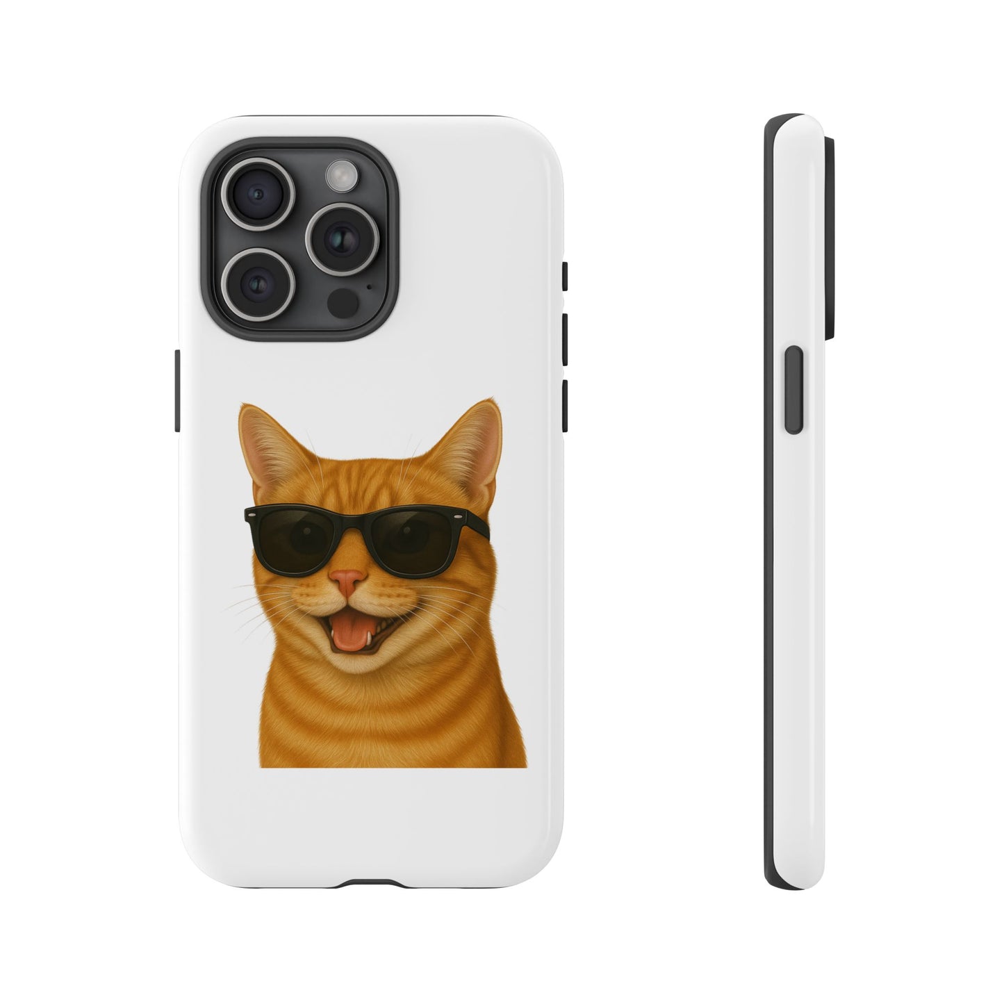 Orange Tabby Cat Wearing Sunglasses - Tough Phone Case