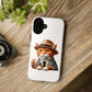 Tabby Cat Wearing a Fedora - Tough Phone Case