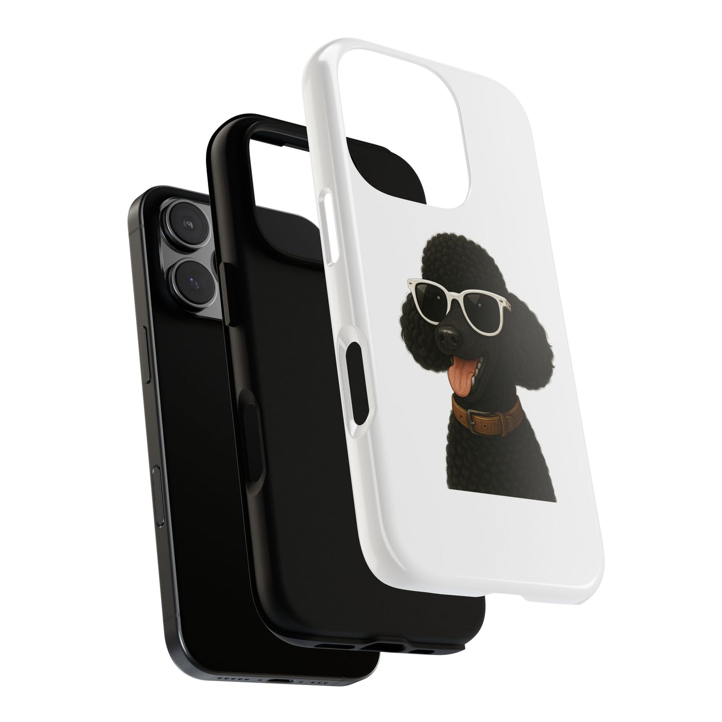 Black Poodle Wearing Sunglasses - Tough Phone Case