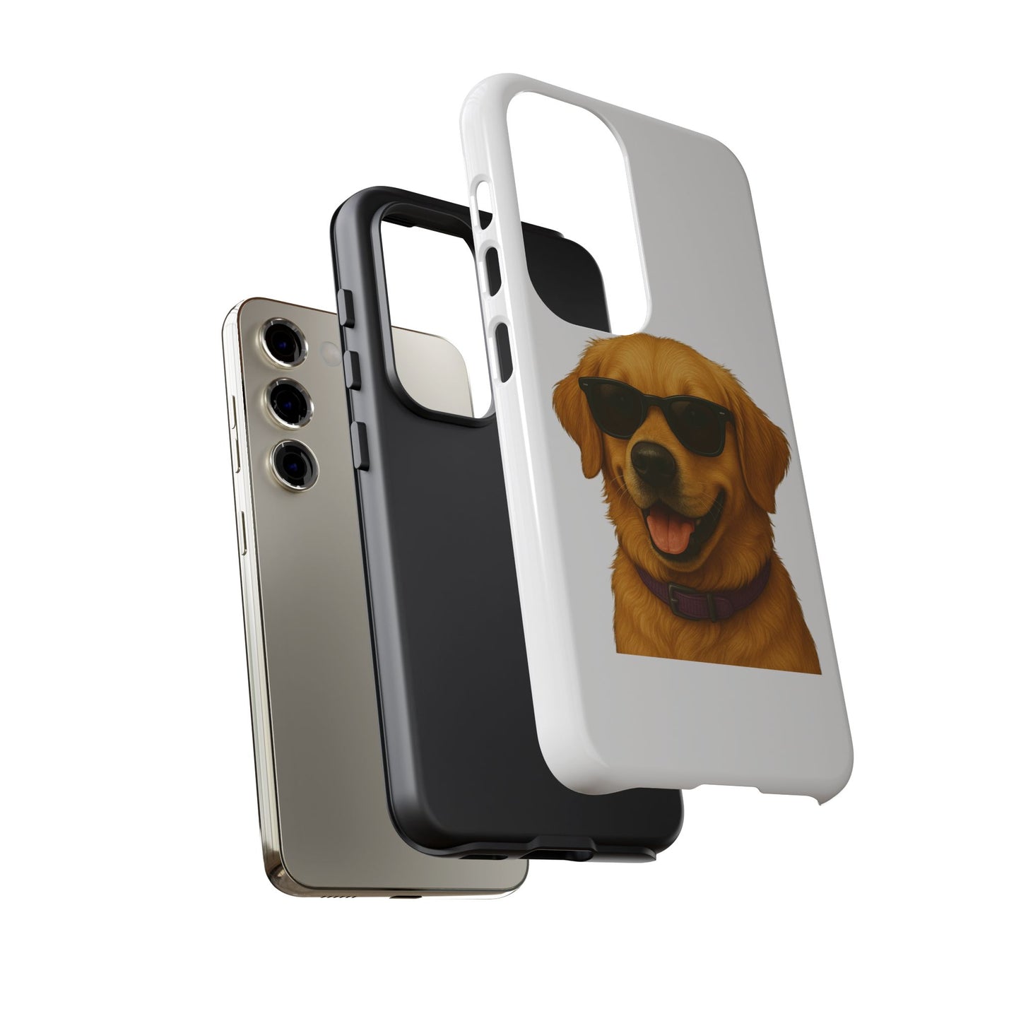 Golden Retriever Wearing Sunglasses - Tough Phone Case