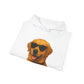Golden Retriever Wearing Sunglasses - Adult Hoodie