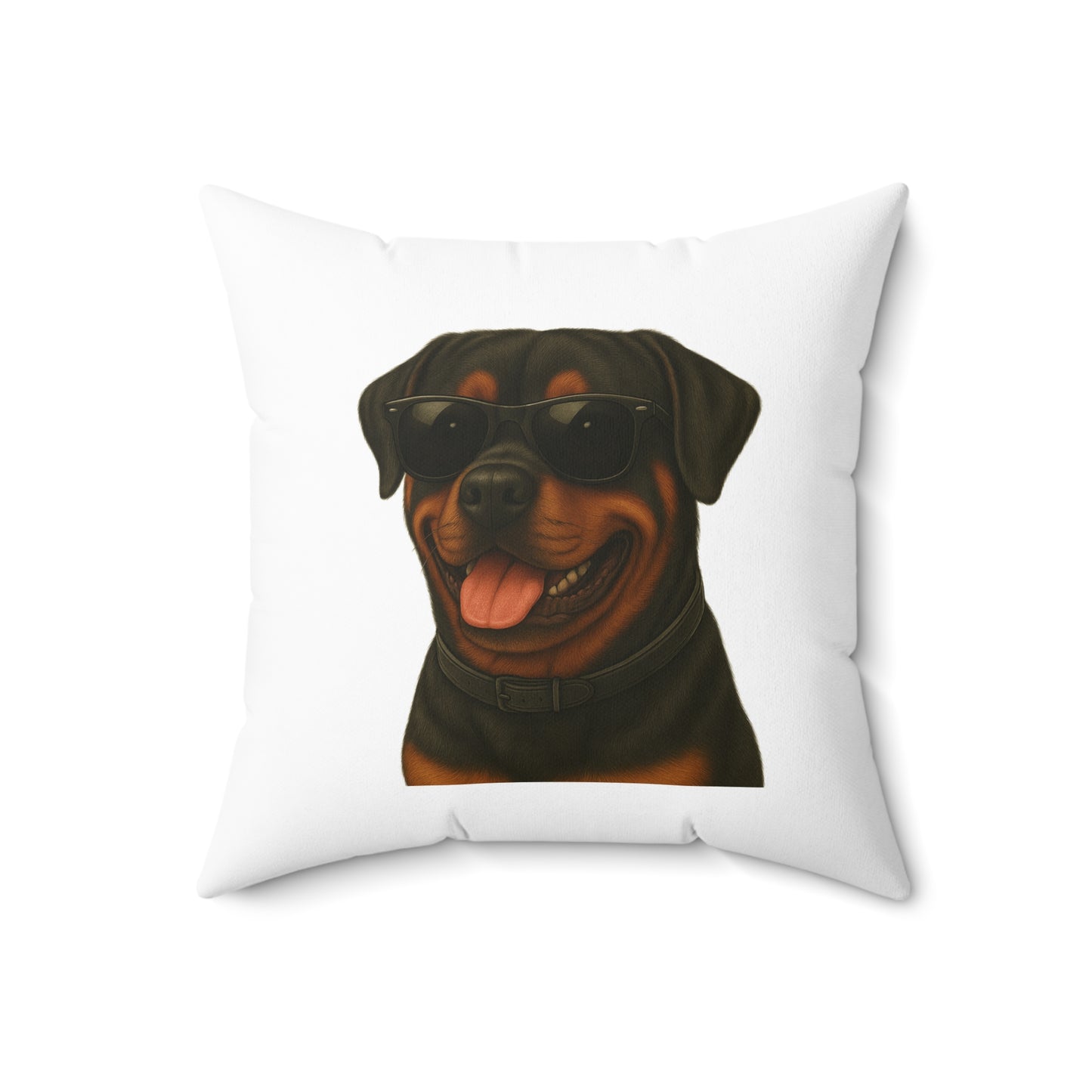 Rottweiler Wearing Sunglasses - Throw Pillow
