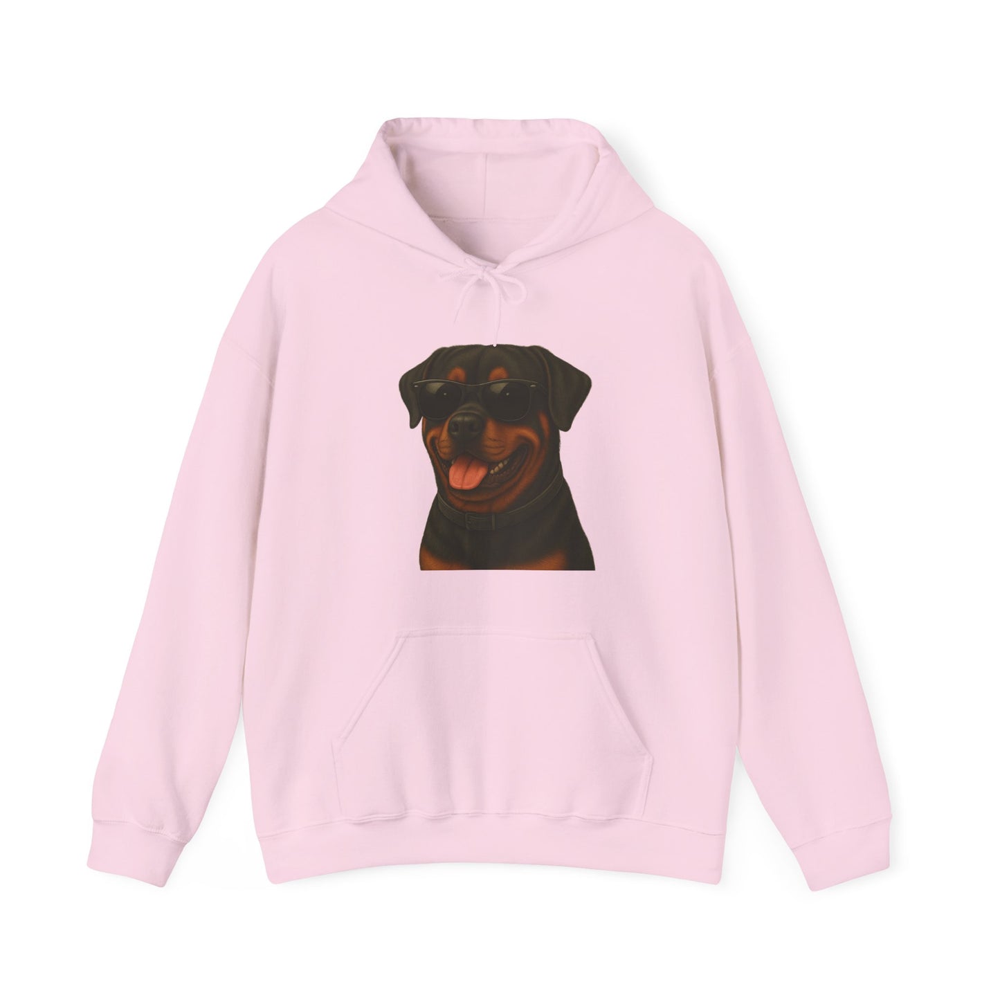 Rottweiler Wearing Sunglasses - Adult Hoodie
