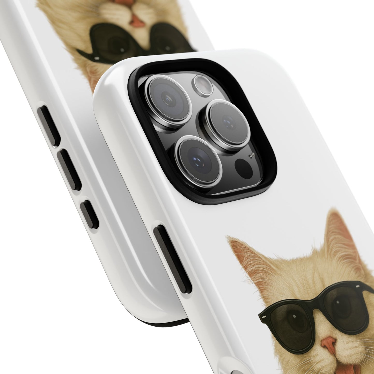Cream Longhair Cat Wearing Sunglasses - Tough Phone Case