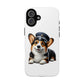 Corgi Wearing a Conductor's Hat - Tough Phone Case
