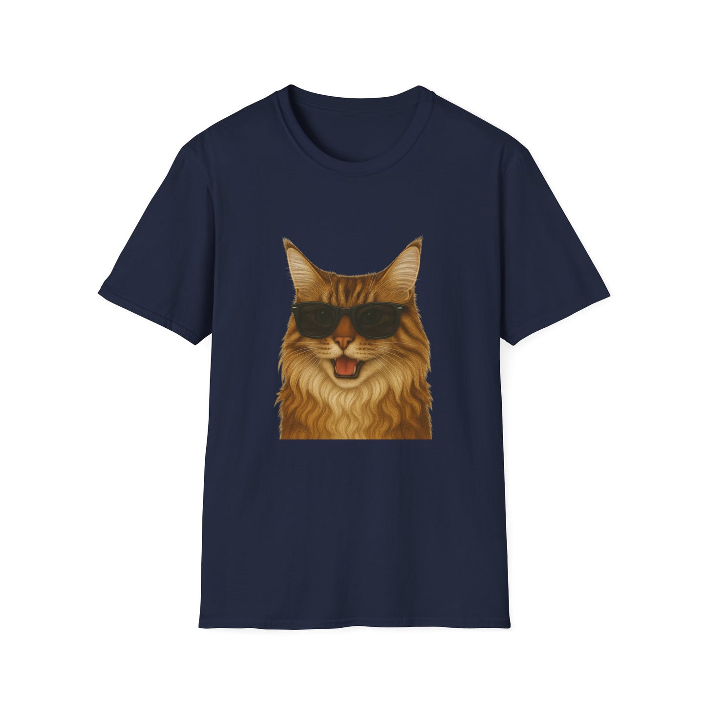 Maine Coon Wearing Sunglasses - Adult T-Shirt