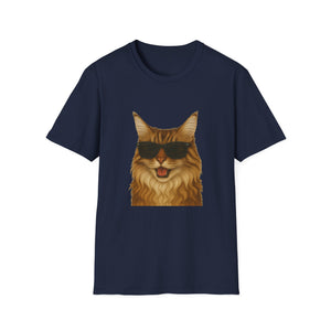 Maine Coon Wearing Sunglasses - Adult T-Shirt