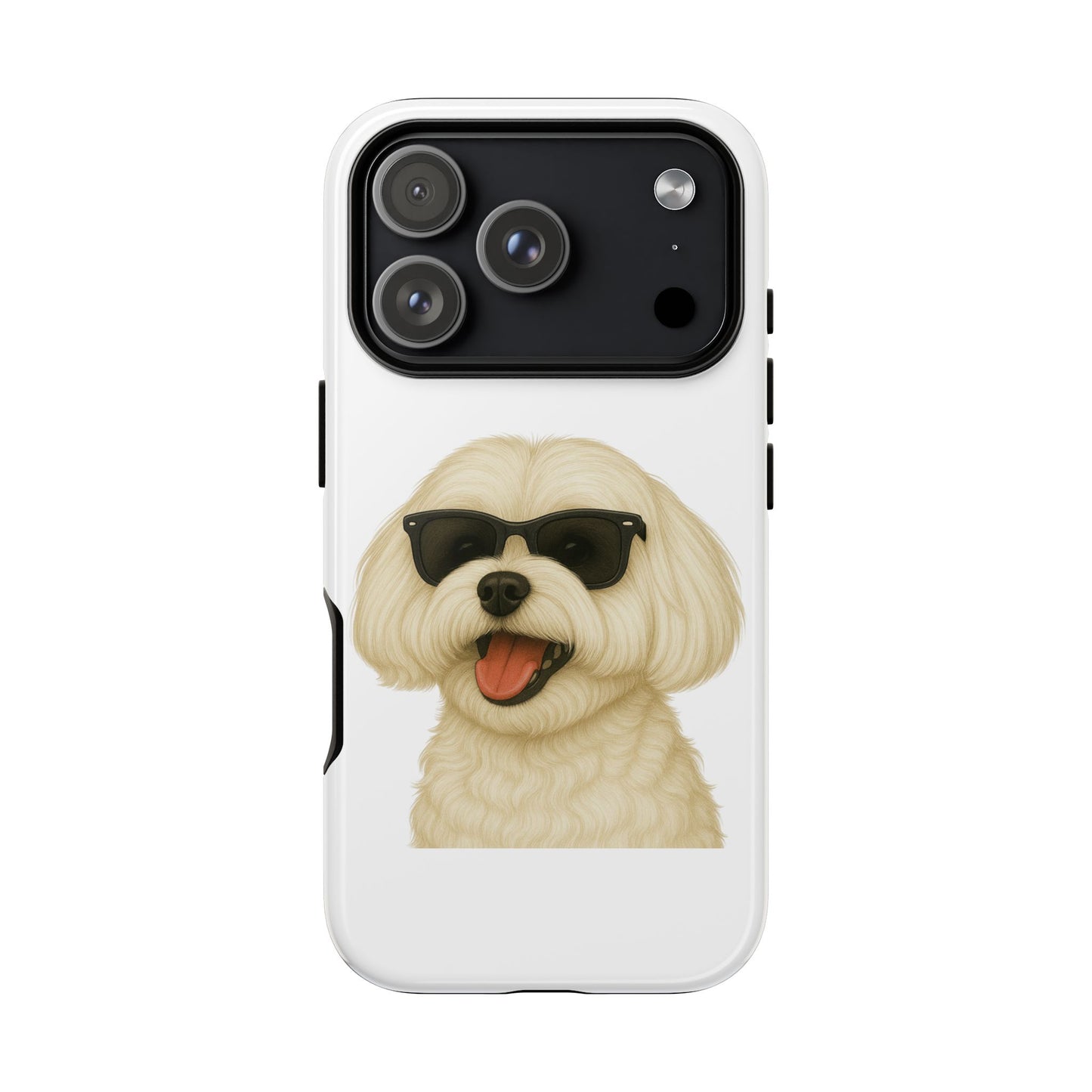 Maltese Wearing Sunglasses - Tough Phone Case