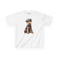 Airedale Terrier Wearing Tweed Flat Cap #2- Youth T-Shirt  - Too Cute Pets