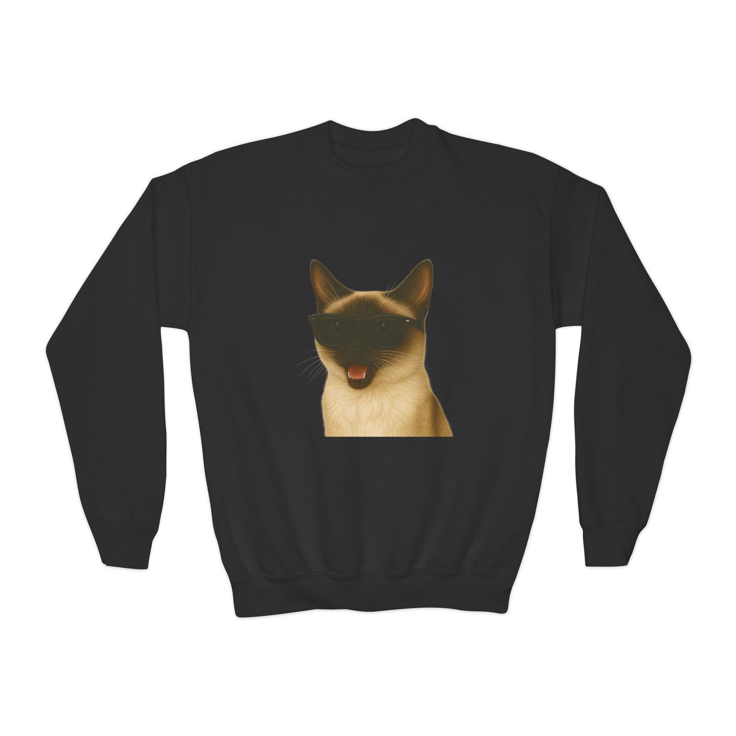 Siamese Cat Wearing Sunglasses - Youth Sweatshirt
