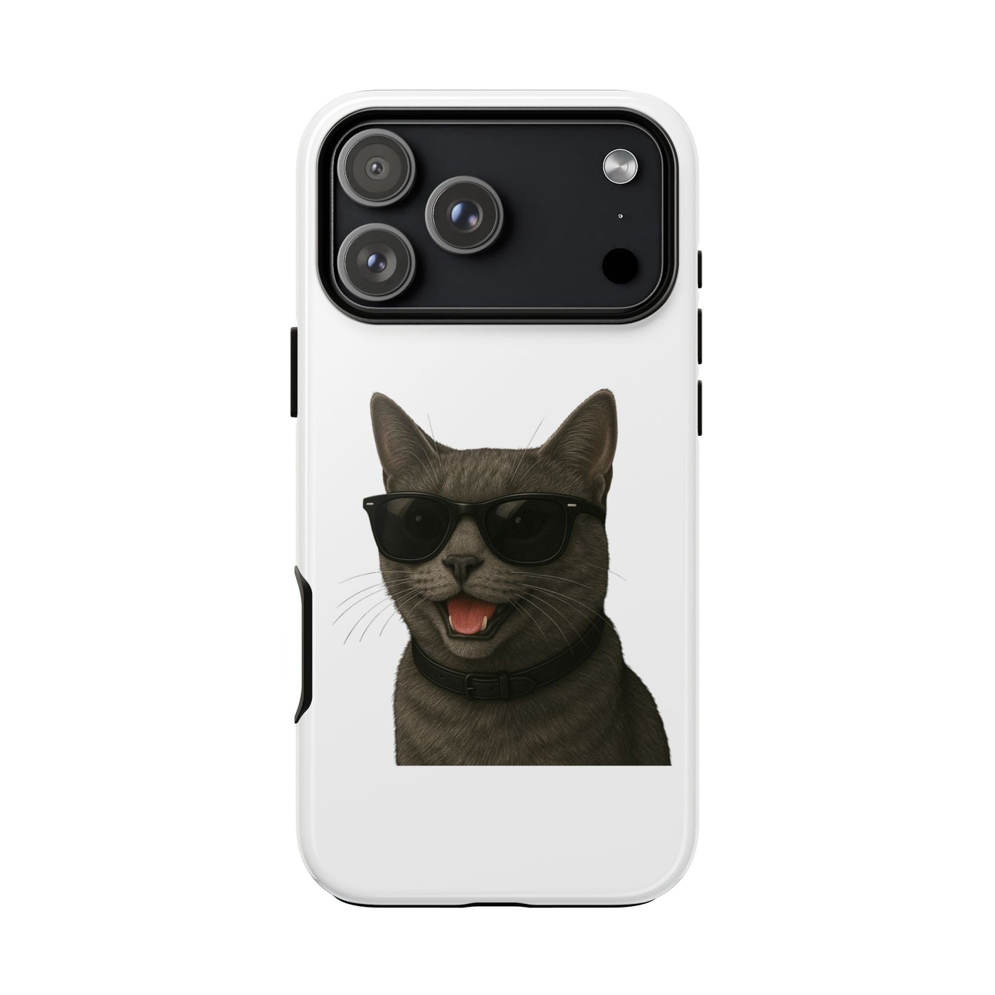 Gray Cat Wearing Sunglasses - Tough Phone Case