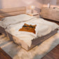Orange Tabby Cat Wearing Sunglasses - Sherpa Blanket