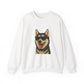 Siberian Husky Wearing Sunglasses - Adult Crewneck Sweatshirt