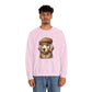 Golden Retriever In Newsboy Hat - Adult Crewneck Sweatshirt - Too Cute Pets