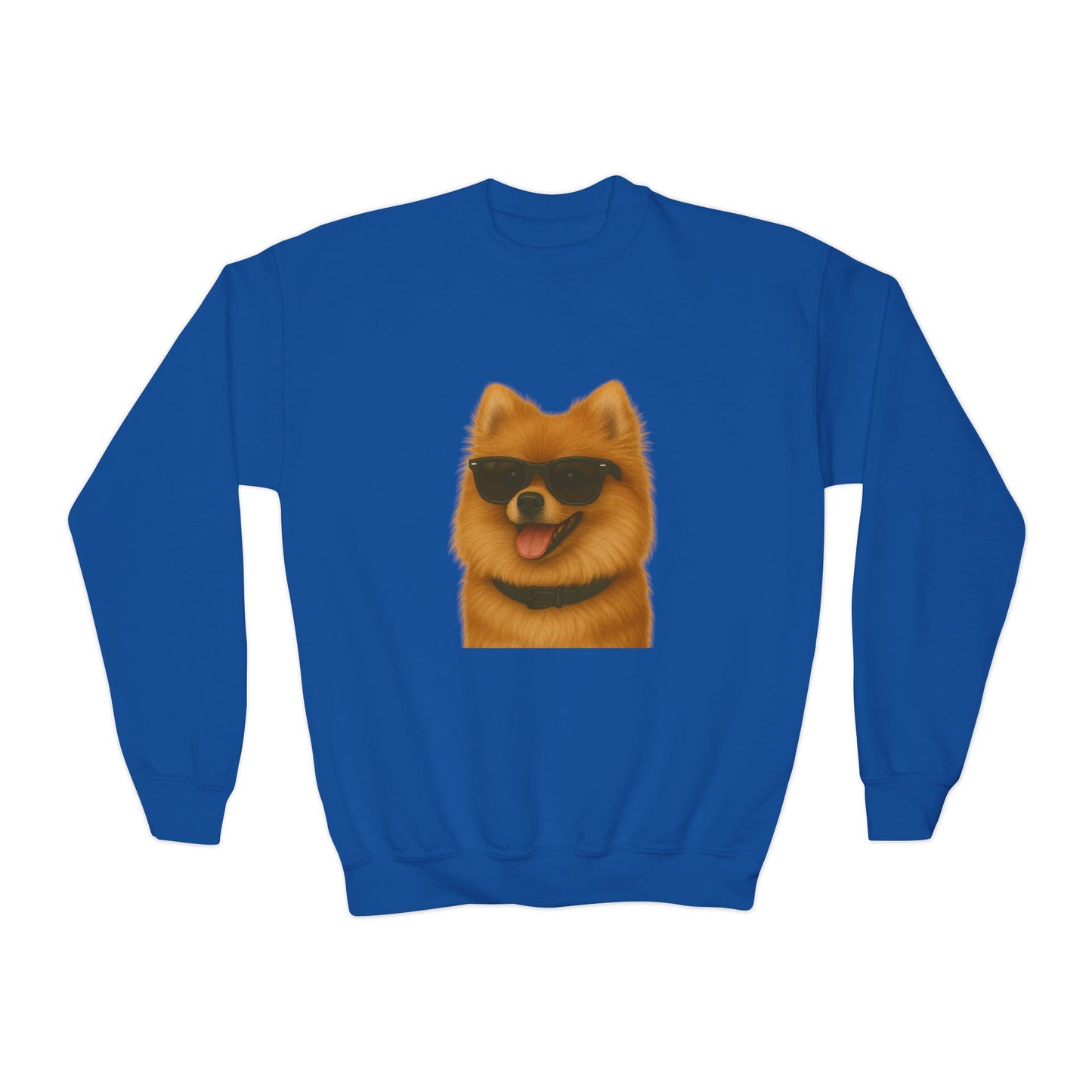 Pomeranian Wearing Sunglasses - Youth Crewneck Sweatshirt