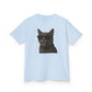 Gray Cat Wearing Sunglasses Kids Tee