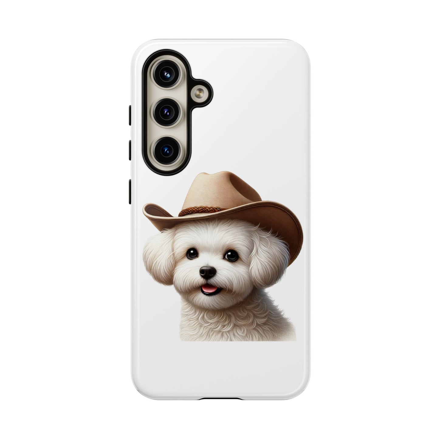 Maltese Wearing a Cowgirl Hat - Tough Phone Case