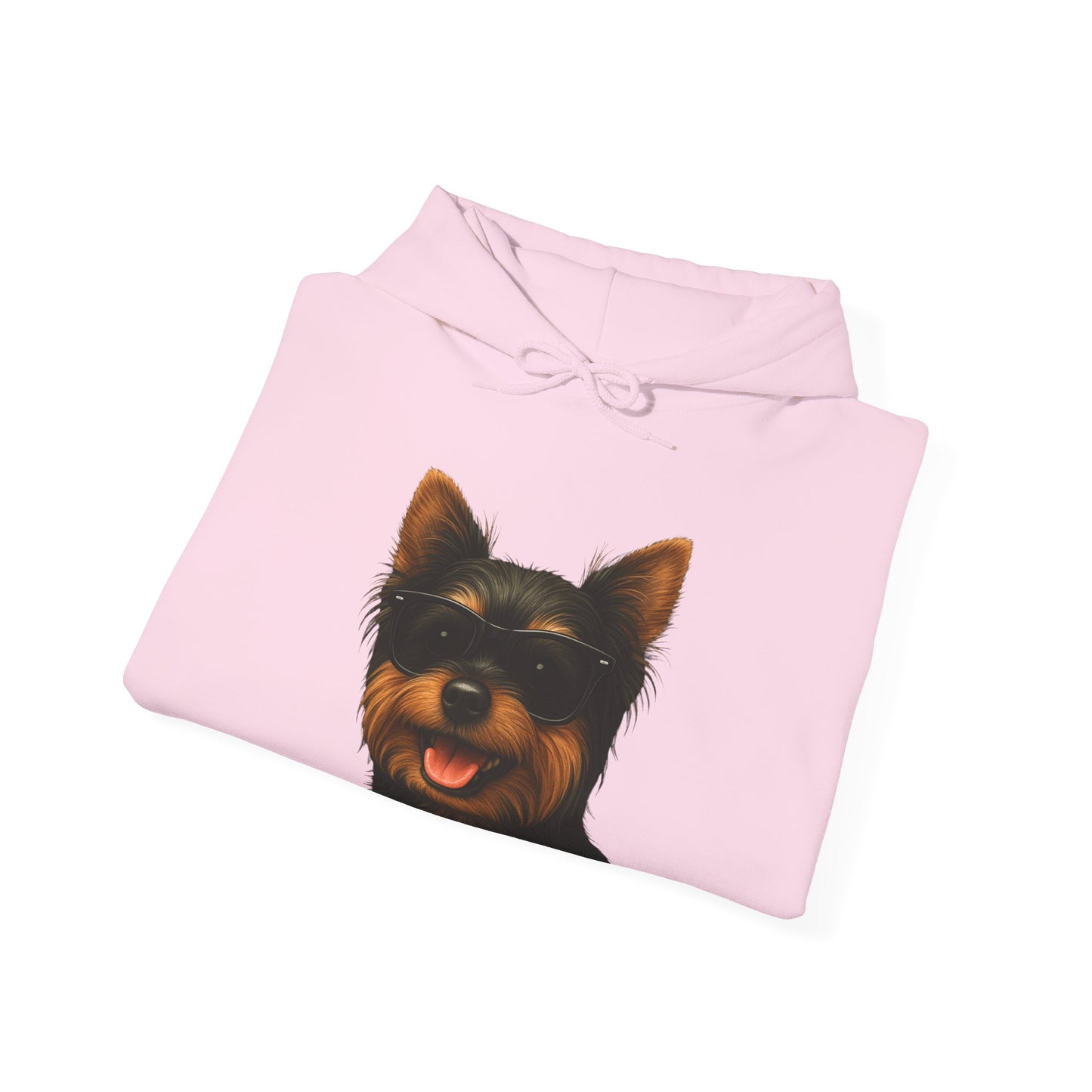 Yorkshire Terrier Wearing Sunglasses - Adult Hoodie