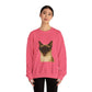 Siamese Cat Wearing Sunglasses - Adult Crewneck Sweatshirt