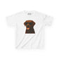 Kids Tee with Brown Labrador Retriever Wearing Sunglasses