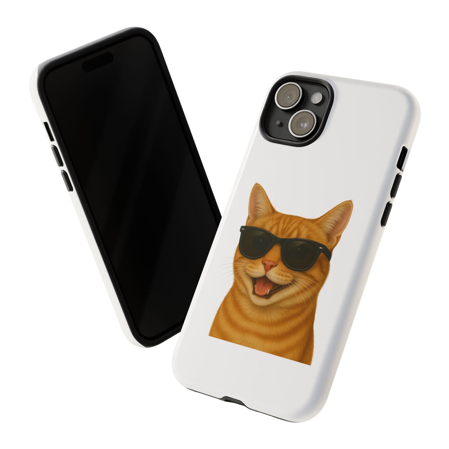 Orange Tabby Cat Wearing Sunglasses - Tough Phone Case