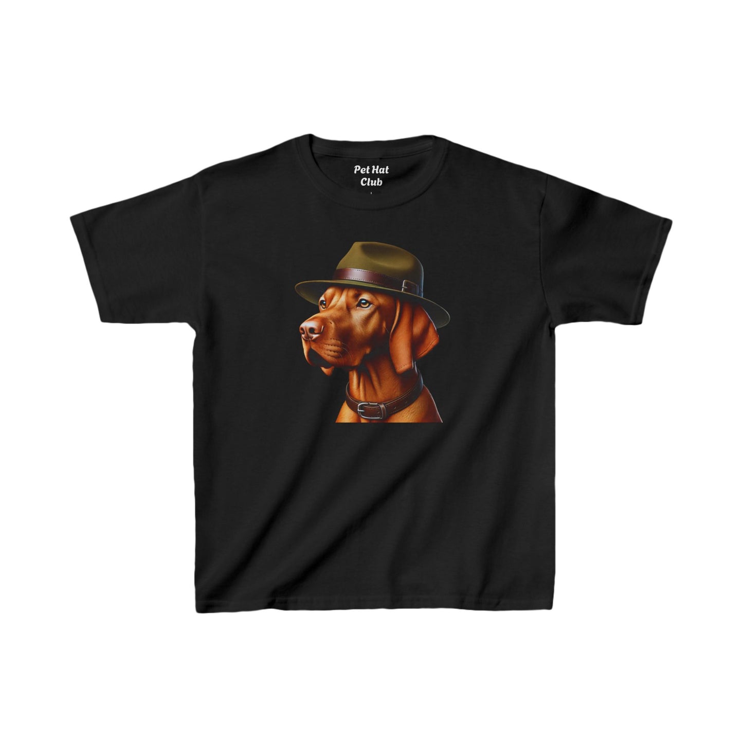 Vizsla With Campaign Hat Youth T-Shirt - Too Cute Pets